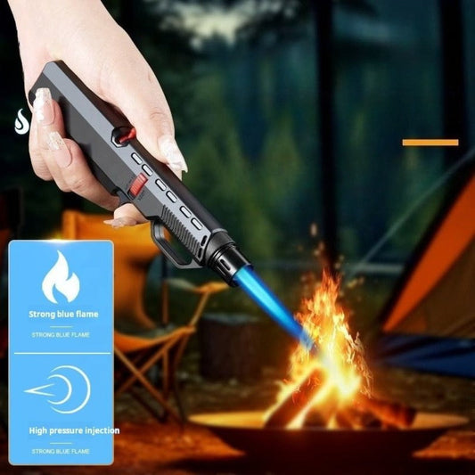 Butane Torch Lighter with Blue Jet Flame, Safety Lock and Non-Slip Grip, Two Colors