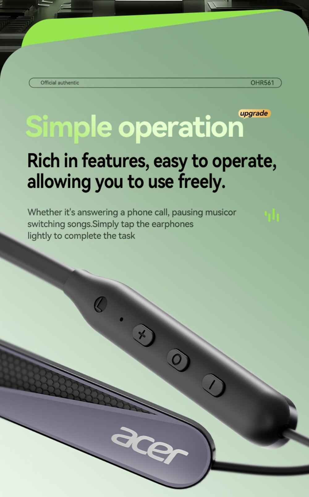 Acer TWS Wireless Earbuds Gaming Mode Low Latency, Noise Isolation Stereo Sound USB-C Charging Long Battery Life, Compatible with iPhone Android Smartphones Tablets for Gaming Workouts Flights Travel