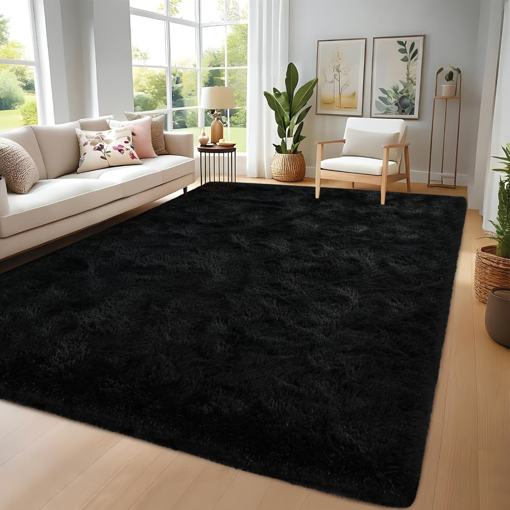 Tie-Dye Shaggy Fluffy Area Rug Non-Slip Machine Washable – Soft Plush Fuzzy Carpet for Bedroom, Living Room, Hallway & Dorm – 6 Colors, 4 Sizes: 2x6, 3x5, 6x9, 8x10 Ft