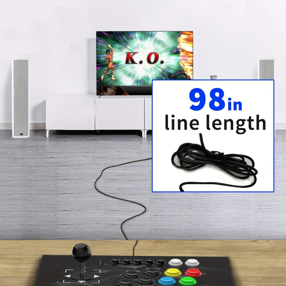 Arcade Stick DOYO KT511 for Nintendo Switch, PS3, PC & Android – 8-Way Square Gate Joystick, Turbo Function, Metal Case, Ergonomic Fighting Game Controller for Street Fighter & Beat-Em-Up Games