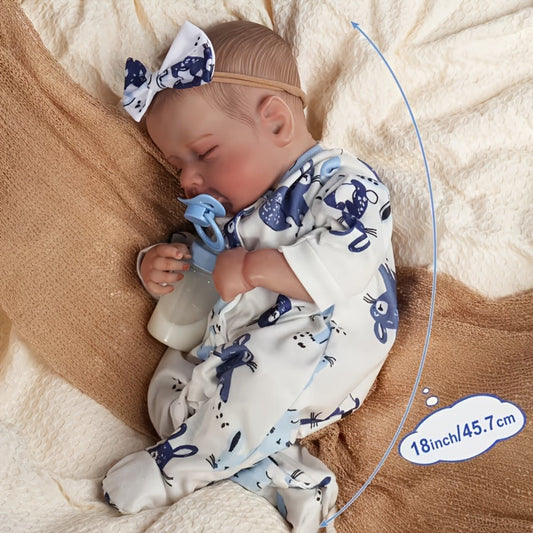 18-Inch Reborn Baby Doll with Sleeping and Open-Eyed Options