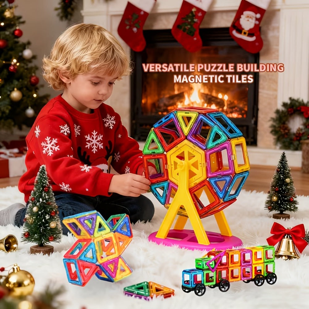 67-Piece Large Magnetic Tile Building Set