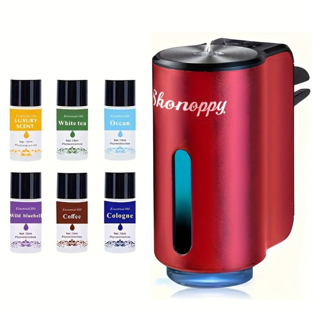 Car Essential Oils Set for Aromatherapy Diffuser – 3/6/10 Bottles 0.34oz Each, 7 Scents, Adjustable Vent Clip Air Freshener, Long-Lasting Natural Fragrance for Vehicle Interior Commuters Rideshare