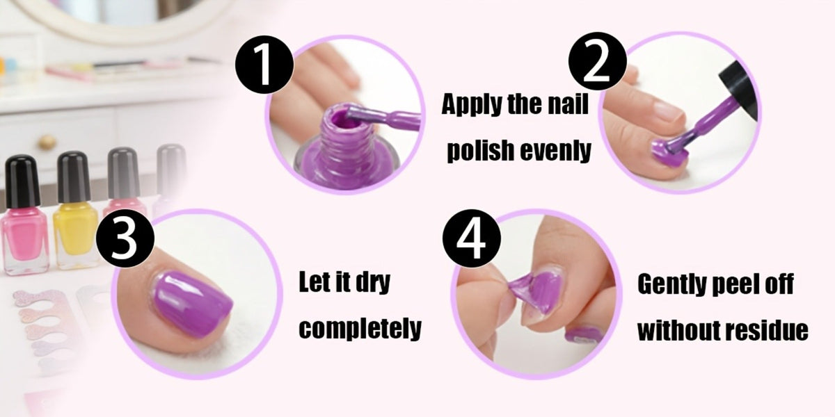 Pedicure Pretend Play Spa Set with 320+ Pieces, Nail Stickers & Polish