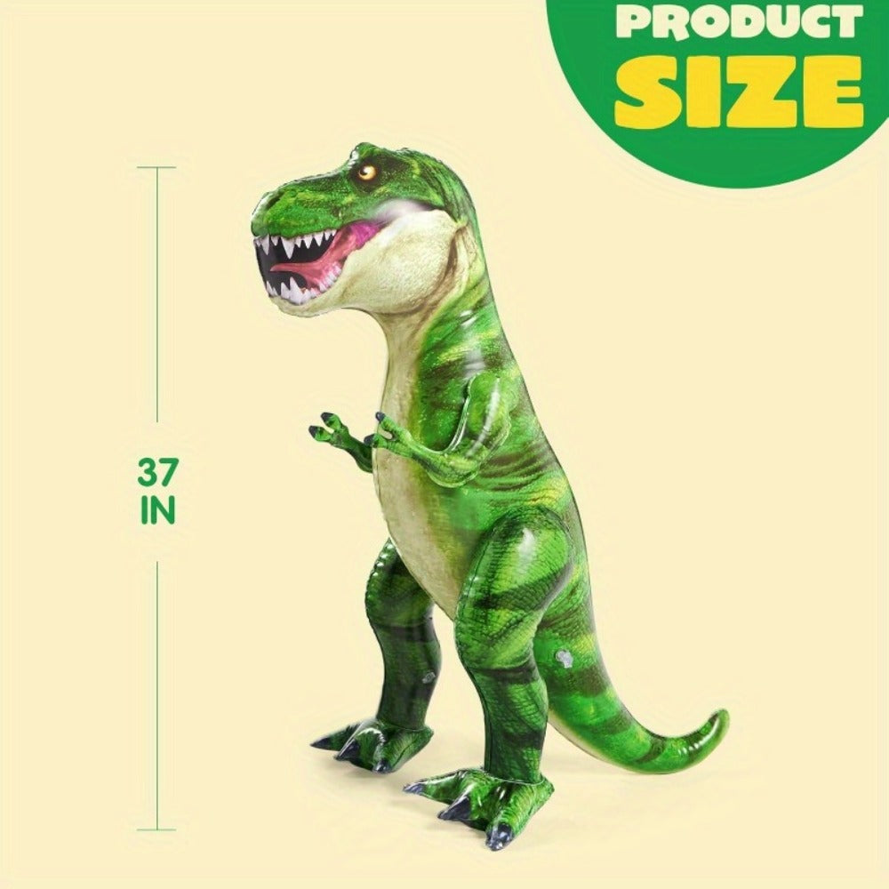 Giant Inflatable T-Rex Dinosaur 37 Inch – Tyrannosaurus Rex Blow Up Toy ASTM Safe Self-Standing, Birthday Party Decoration Photo Prop Gift for Kids Adults Christmas Holiday