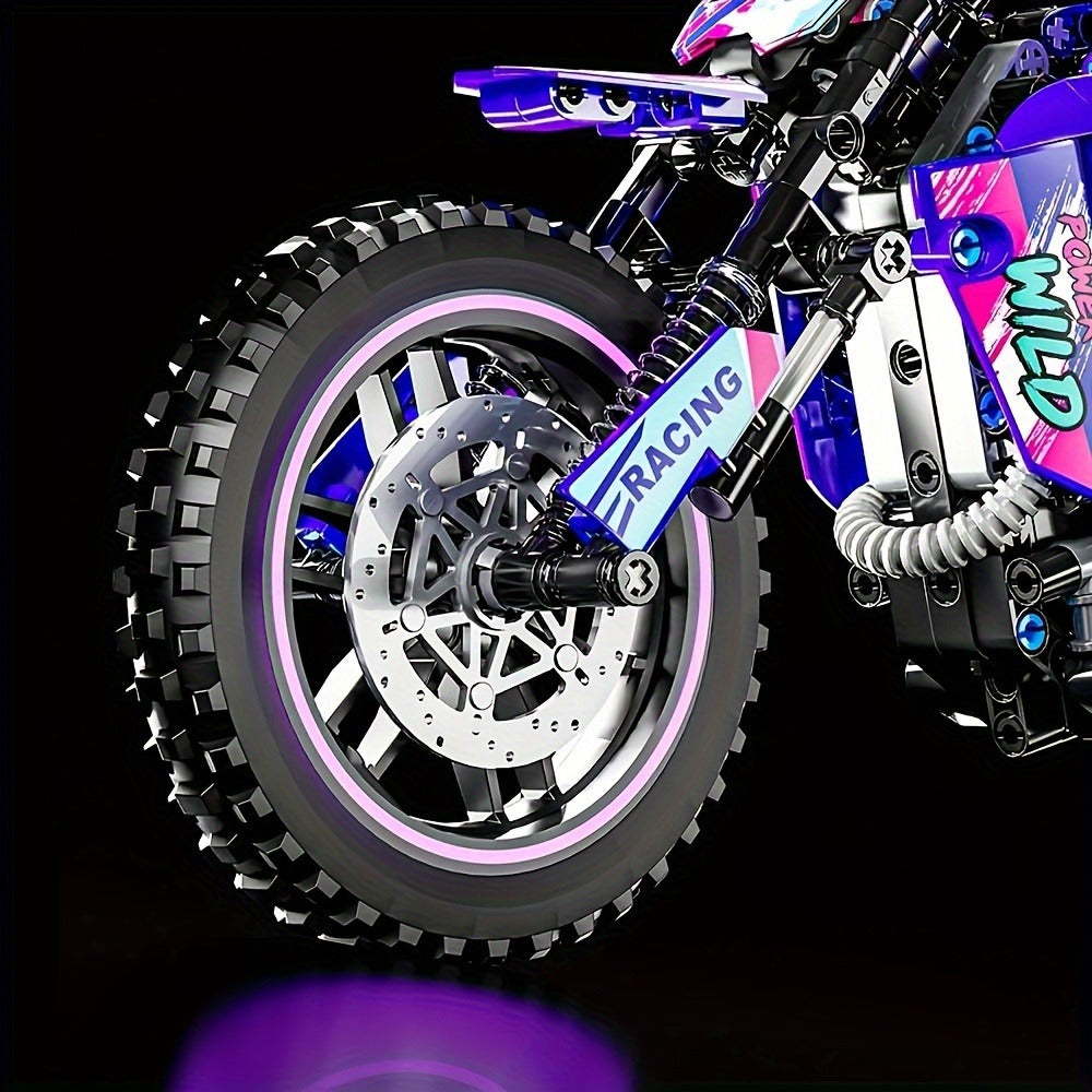 Motorcycle Building Block Set RB0084, 476 Pcs Collectible Motorbike Display Model Kit