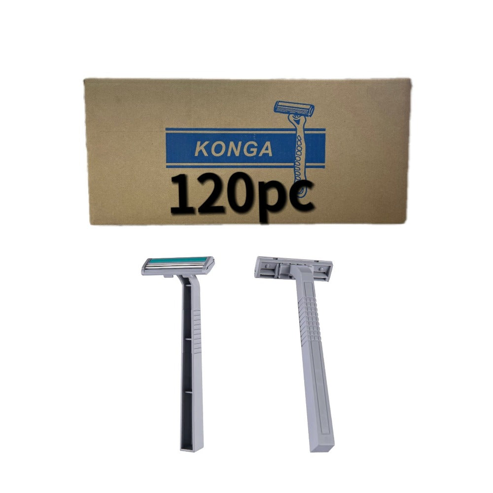 Disposable Razors Bulk 120 Pack Double Blade Stainless Steel — Fresh Smooth Close Shave for Men & Women, Face Legs Underarms Body Hair Removal, Hygienic Single-Use Value Set for Home Salon Gym Hotel Travel