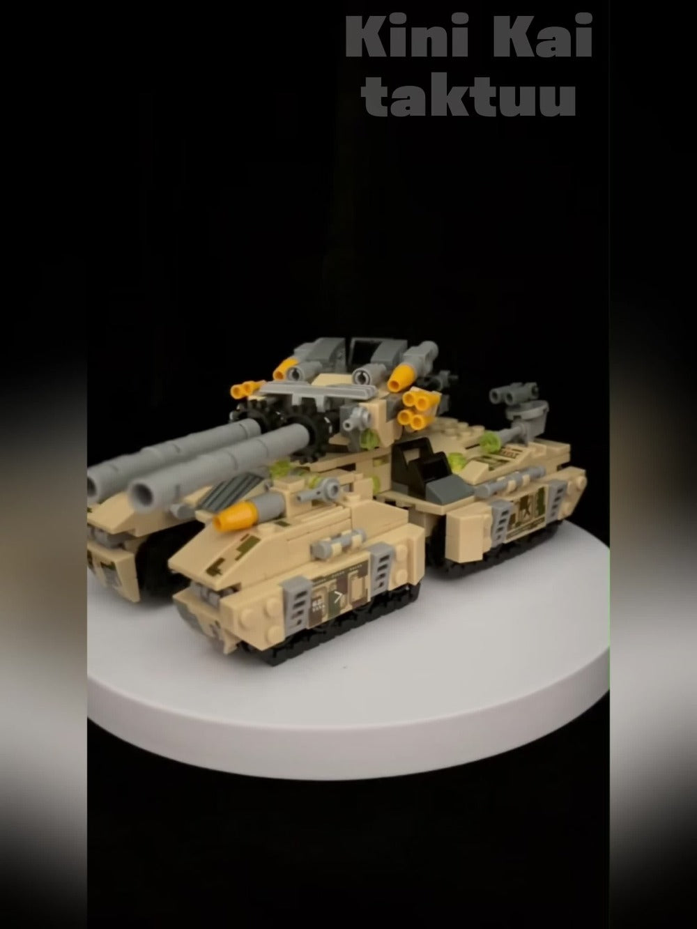 8-in-1 Snow Tank Building Block Set, 1628 Pieces, 9 Military Models