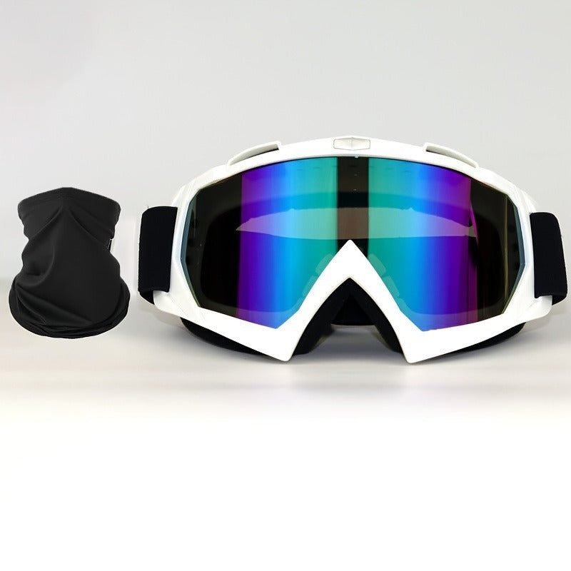 Ski Goggles Set with Black Headband – TPU Frame PC Lens Mirror Coating, Thick Foam Pad, Adjustable Strap, 28+ Color Styles, Adult Snow Goggles for Skiing & Snowboarding, Great Gift