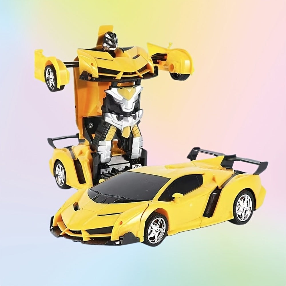 Transforming RC Robot Car, 2.4GHz One-Button Stunt Toy