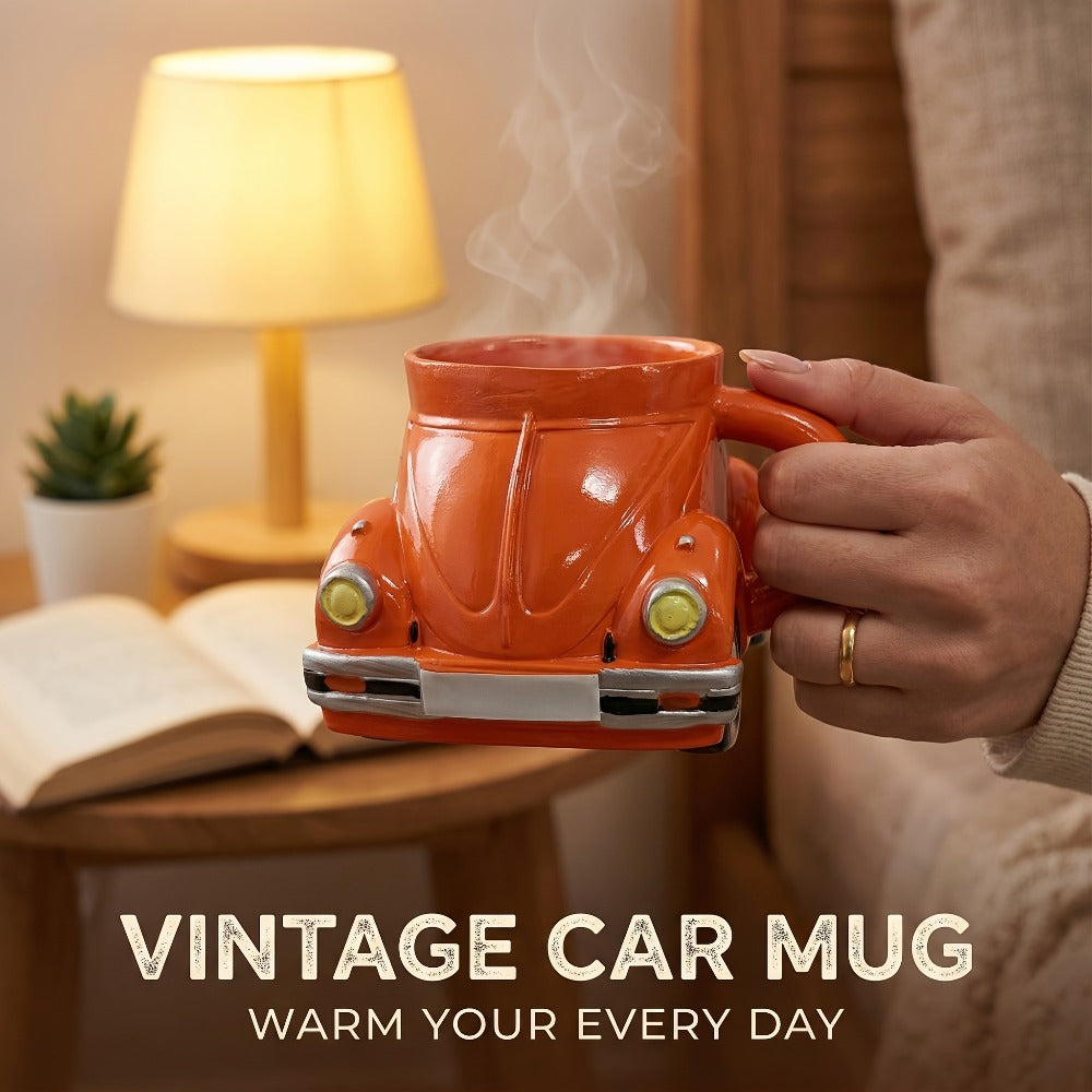 Sports Car Shape Coffee Mug – Fun Novelty Car Shaped Drinking Cup Large Capacity – Unique Tea Cup for Office & Home Decor – Cool Birthday & Christmas Gift for Car Lovers – 6 Colors