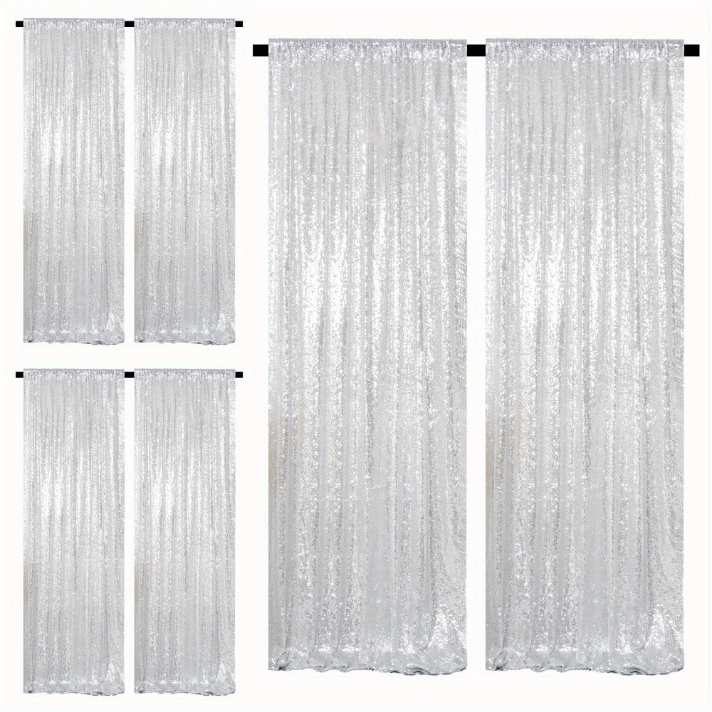 Sequin Backdrop Curtains 2FTx8FT Glitter Photography Background Panels for Party Wedding Birthday Stage Decoration Gold Yellow Shimmer Curtain Set 4 6 10 Panels Available