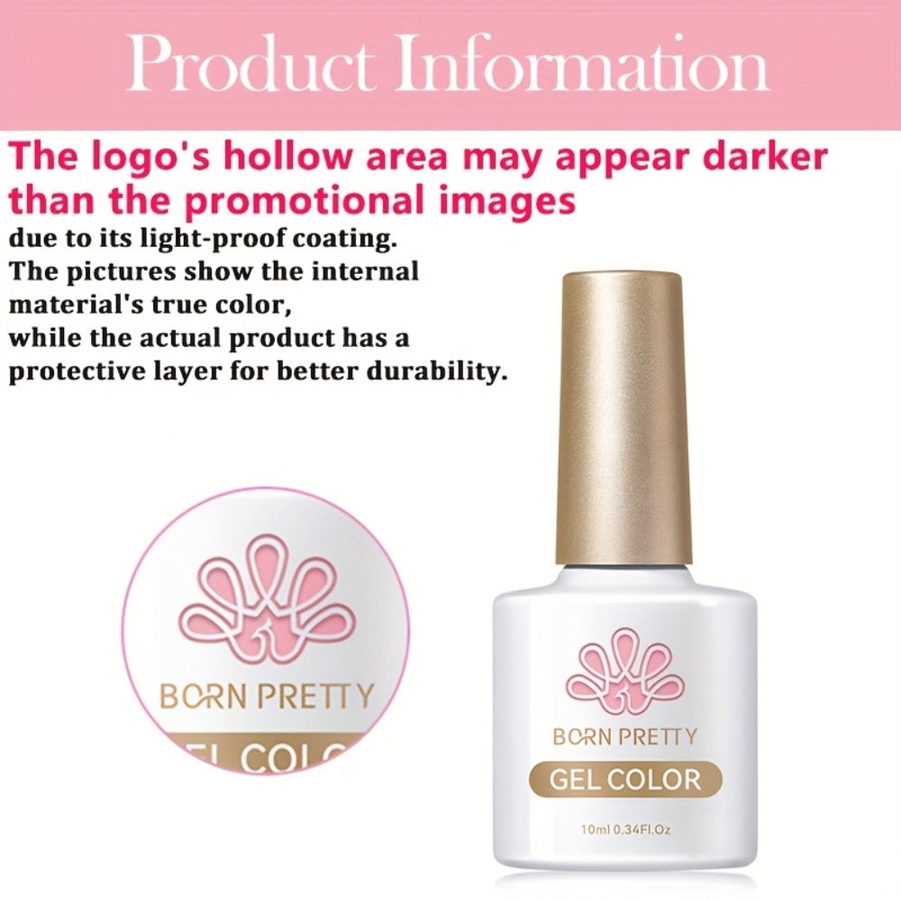 Cat Eye Magnetic Gel Nail Polish Set BORN PRETTY Nude Golden Glitter 2 Colors Ultra Shine Semi-Permanent UV LED Soak Off Long Lasting 30 Days 0.34oz Each for Women Nail Art
