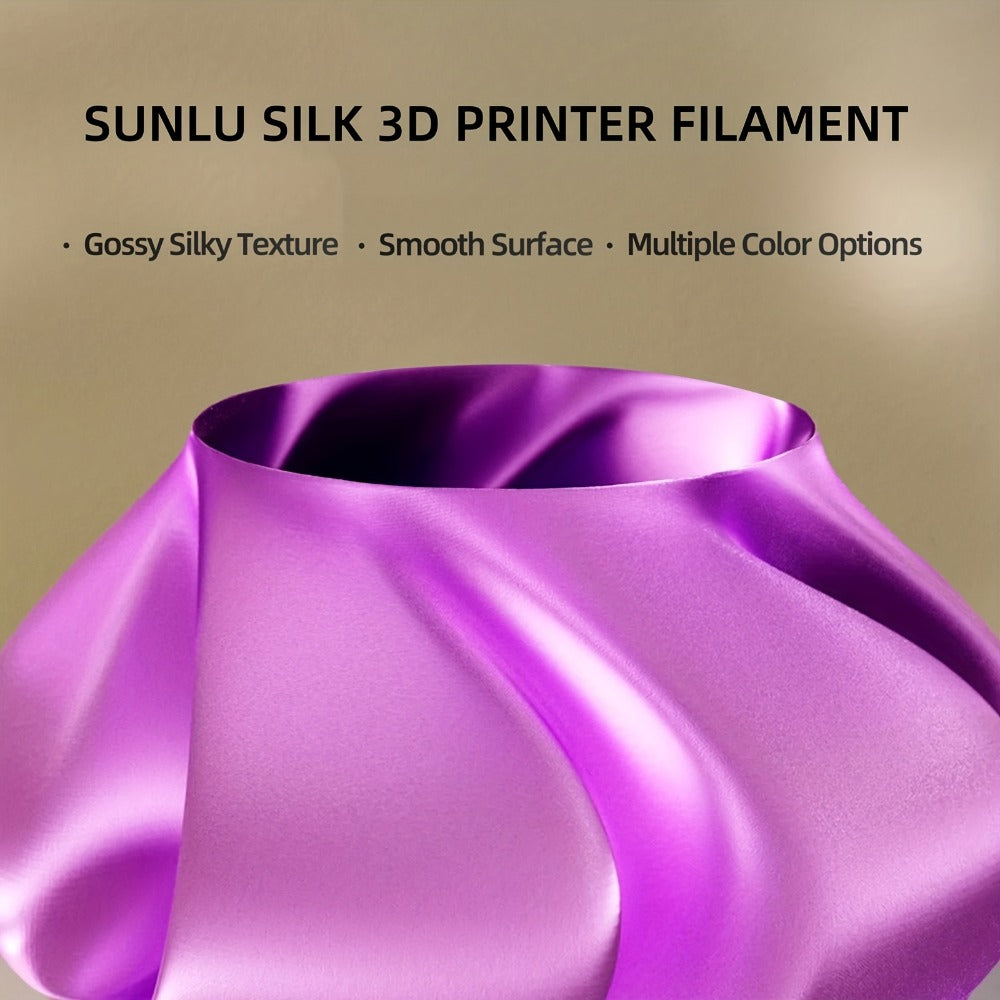 SUNLU PLA+ Filament 1.75mm 1kg Spool Strong Tough Upgraded PLA Smooth Glossy Finish ±0.02mm Accuracy Wide FDM Printer Compatibility Silk Colors