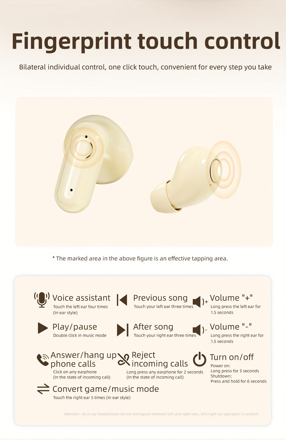 Sleep Mini Earbuds 2 Pairs Wireless Bluetooth In-Ear Headphones Long Battery Life HD Calling 3 Colors Sport Use Single Compartment Case All Seasons