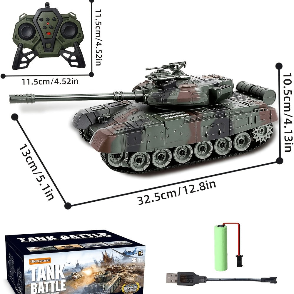 1:16 RC Armored Tank, Tracked All-Terrain Military Model