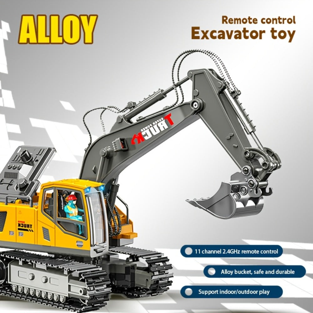RC Construction Vehicle Toy with Excavator, Dump Truck and Loader Options