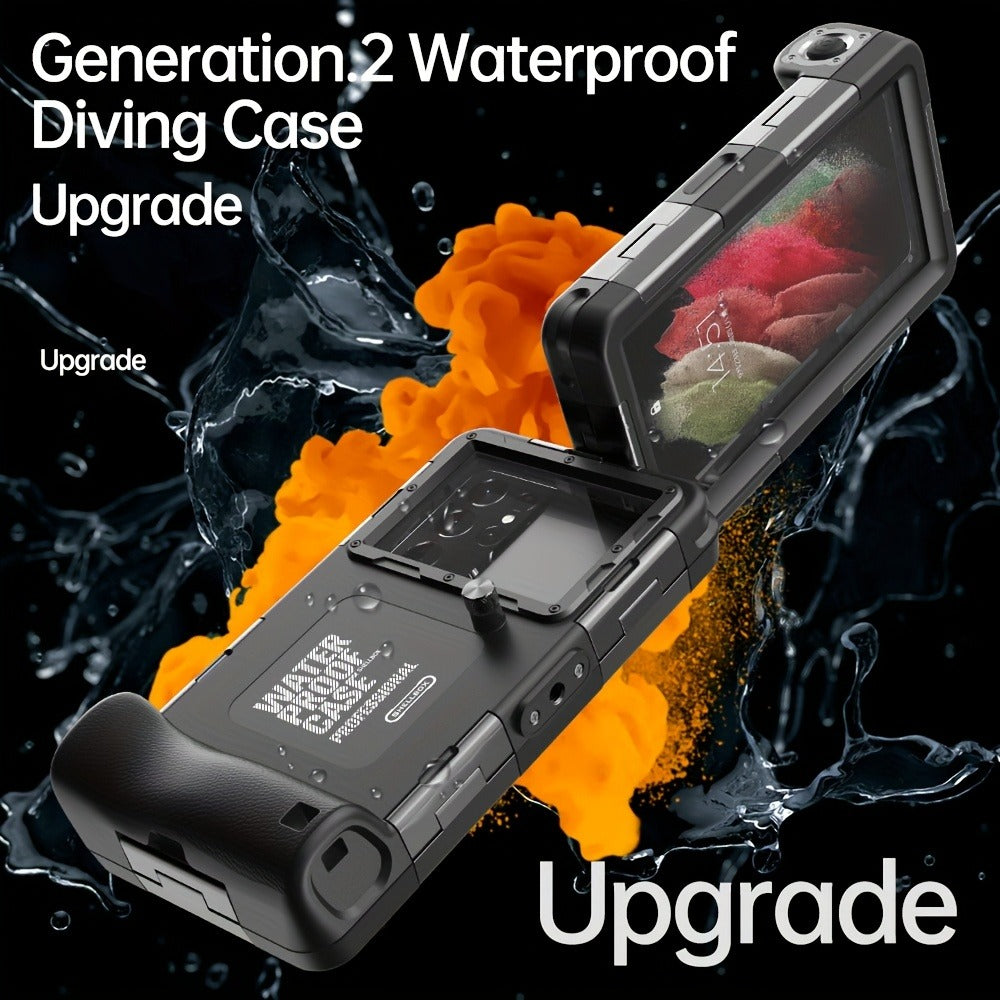 Scuba Diving Phone Case 33ft IP68 Waterproof for iPhone 16 15 14 13 12 11 Pro Max XR XS Samsung S24 S23 S22 – Underwater Photo Video Snorkeling Universal Dive Cover