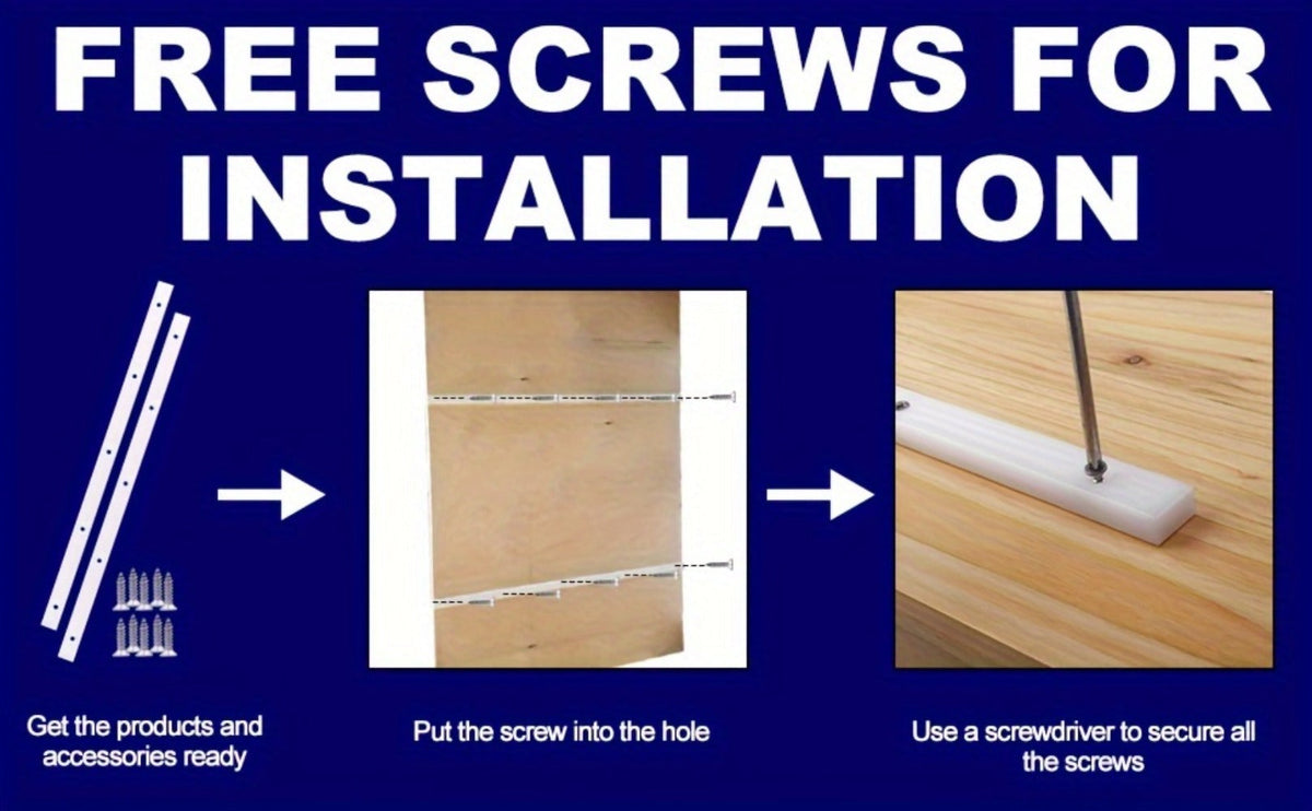 UHMW Miter Bar for Table Saw Crosscut Sled – 3/4" x 3/8" x 17" Predrilled T-Slot Track with 10 Screws for Jigs Fixtures & Miter Slots, Smooth Low-Friction Glide