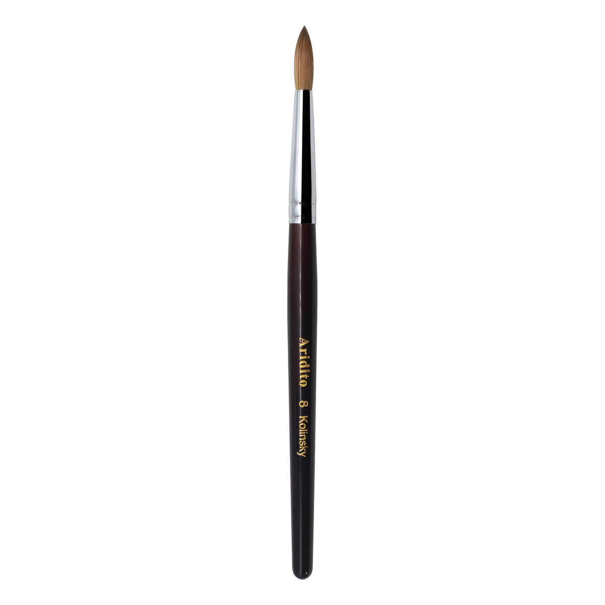 Kolinsky Acrylic Nail Brush Round Head Red Wine Wooden Handle – Professional Brush for Acrylic Extension Nail Art Sculpting & Manicure, Sizes #8 #10 #12 #14 #16 #18, Salon & Home Use