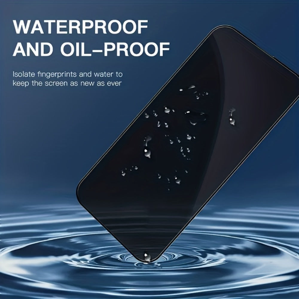 Anti-Spy Tempered Glass Screen Protector for iPhone – 9H Full Coverage Privacy Film, HD Blackout, Fingerprint Resistant, Face ID Compatible, iPhone X XS XR 11 12 13 14 15 16 17 Pro Max Plus Air