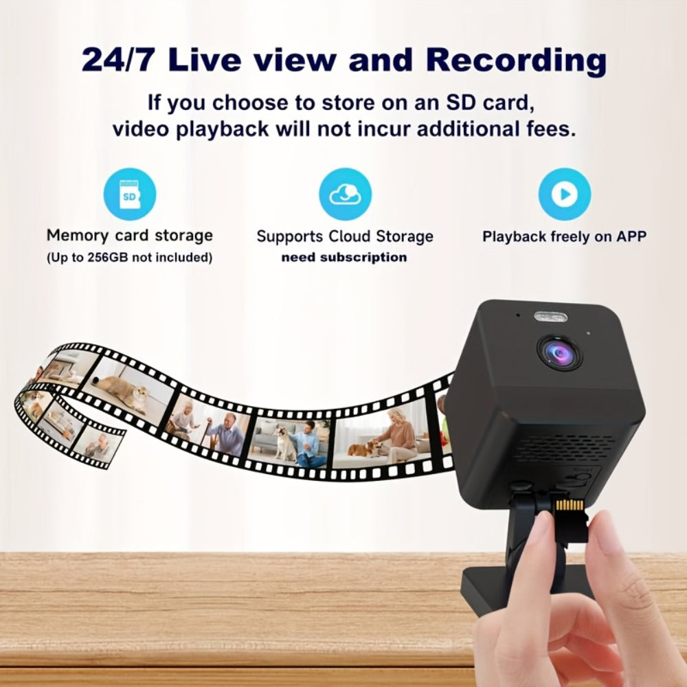 1080P Wireless Security Camera 2-Pack & 4-Pack with Dual-Band WiFi 2.4G & 5G, Motion Detection, Baby Monitor, Night Vision, Two-Way Talk, Siren Alert, Cloud & 256GB SD Card Support – Indoor Home Surveillance