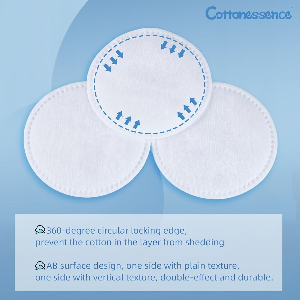 Makeup Remover Pads 600 Count Soft Hypoallergenic Lint-Free Cotton Rounds 360 Locking Edge Unscented Absorbent Disposable Face Pads for Makeup Removal Toner Skincare All Skin Types Women 6 Packs