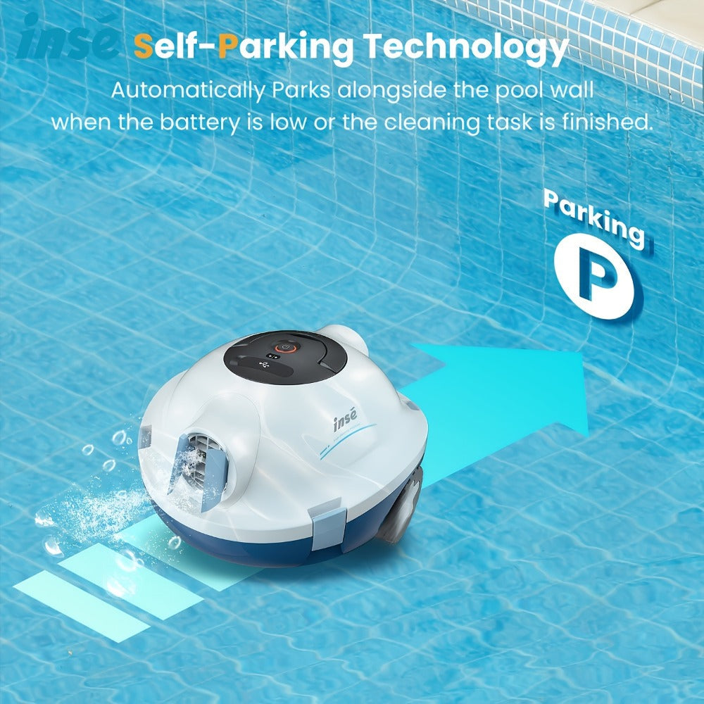 Cordless Robotic Pool Cleaner with 90-Min Runtime – Self-Parking Auto Vacuum | Floating Bracelet Retrieval | Covers 65Ft / 1100 Sq Ft | Lightweight for Above Ground & In-Ground Flat Bottom Pools | 5 Colors