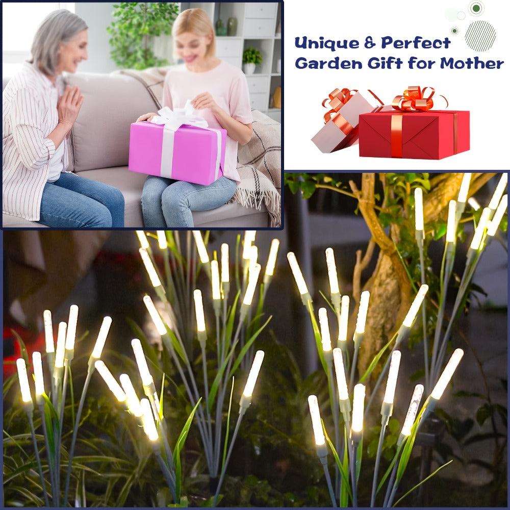 Solar Bubble Pathway Lights Outdoor 4 Pack – IP44 Waterproof Acrylic Reed Stake Lights Auto On/Off Dusk to Dawn | Warm White Solar Powered LED for Garden, Yard, Driveway, Walkway & Patio Decor