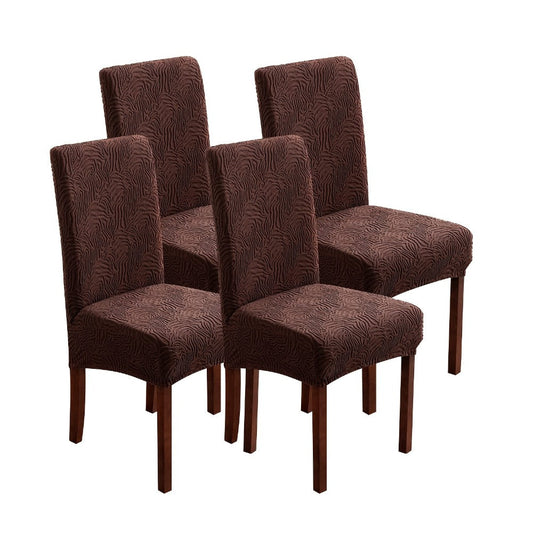 Dining Chair Covers in Stretch Jacquard Polar Fleece, Sets of 4 or 6
