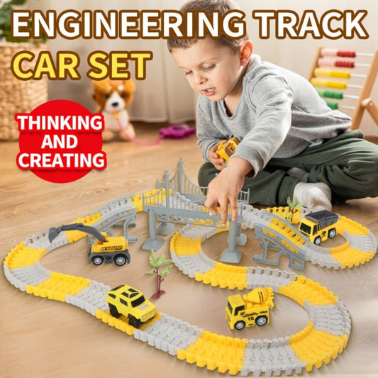 Roller Coaster Track Set, 467 Pieces with Electric Race Car, DIY Build-Your-Own Track Toy Ages 3-8