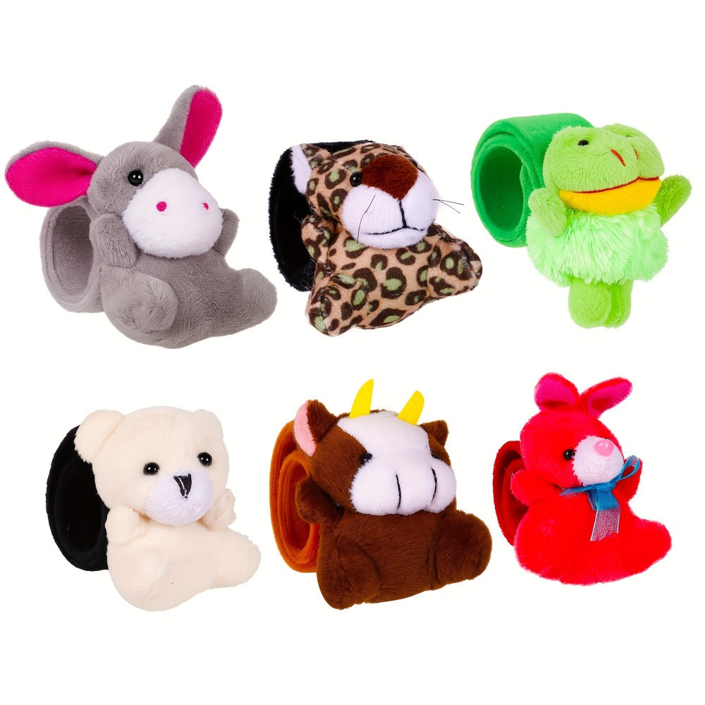 Stuffed Animal Slap Bracelets for Party Favors, 6 to 30-Piece Options