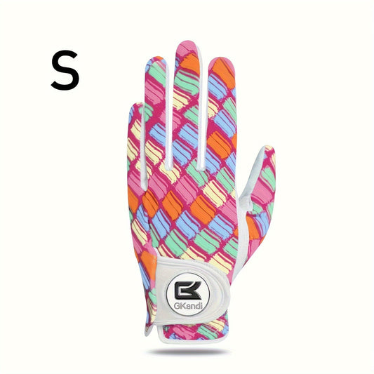 Women's Left-Hand Golf Glove with Ball Marker, Pink or Blue, Sizes S–L
