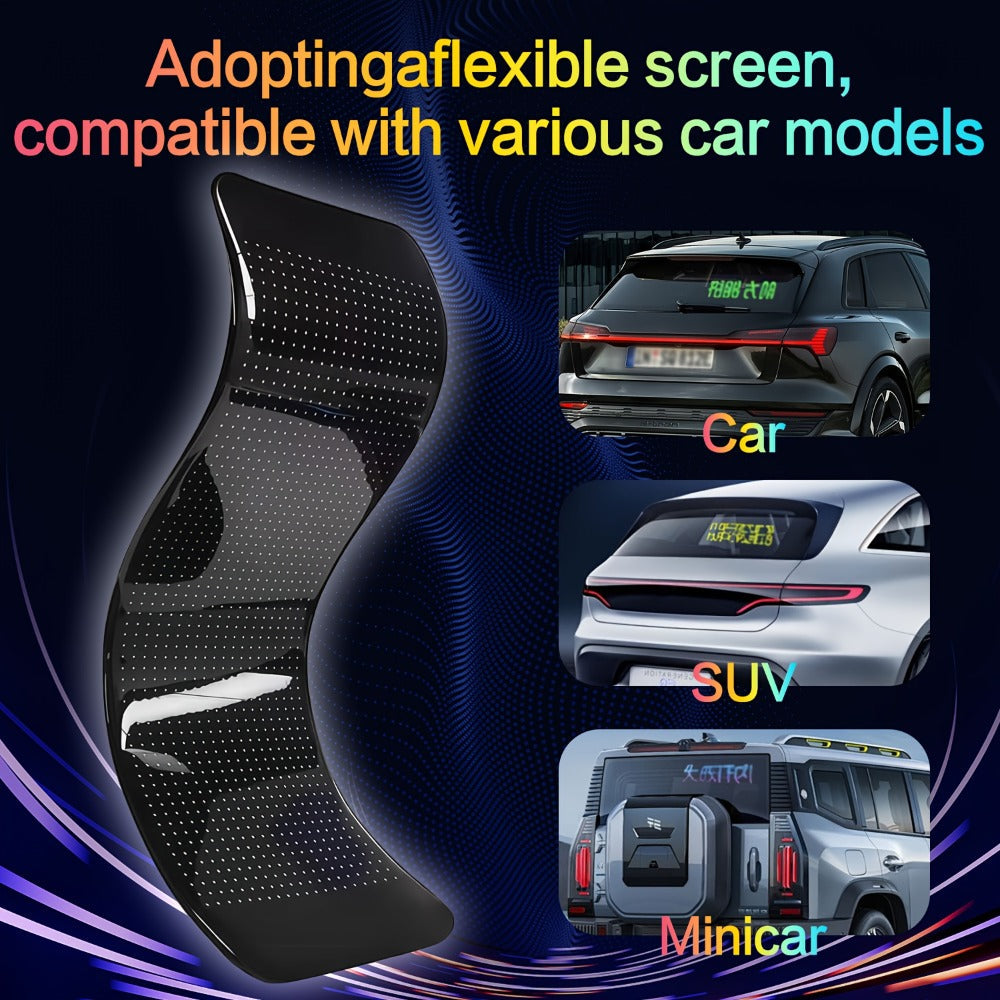 Programmable RGB LED Pixel Display Panel App Controlled – Music Sync DIY Text Animations Flexible Ultra-Thin Screen for Game Room Home Theater Car Dashboard Store Window Decor – 16x32 16x96 20x64