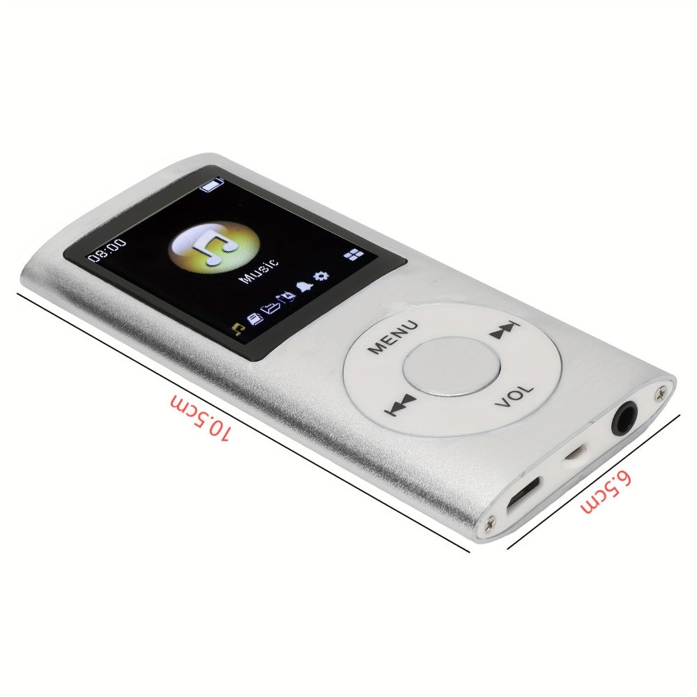 Portable MP3 Music Player with 1.8" LCD Display, Compact Digital Audio Player with FM Radio, Voice Recorder, Expandable Storage, Earphones Included, for Kids Adults Travel Gym Outdoor
