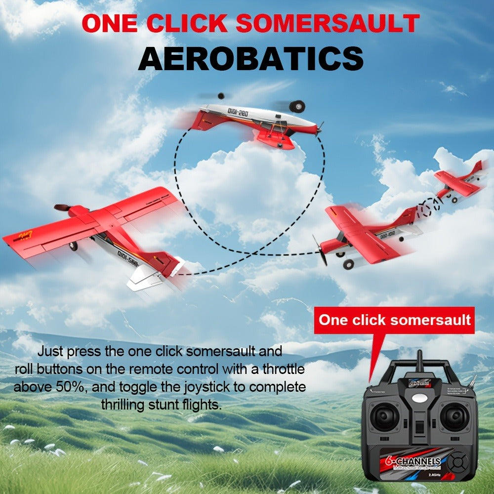 QIDI560 Brushless 6-Channel RC Plane with 2 Batteries