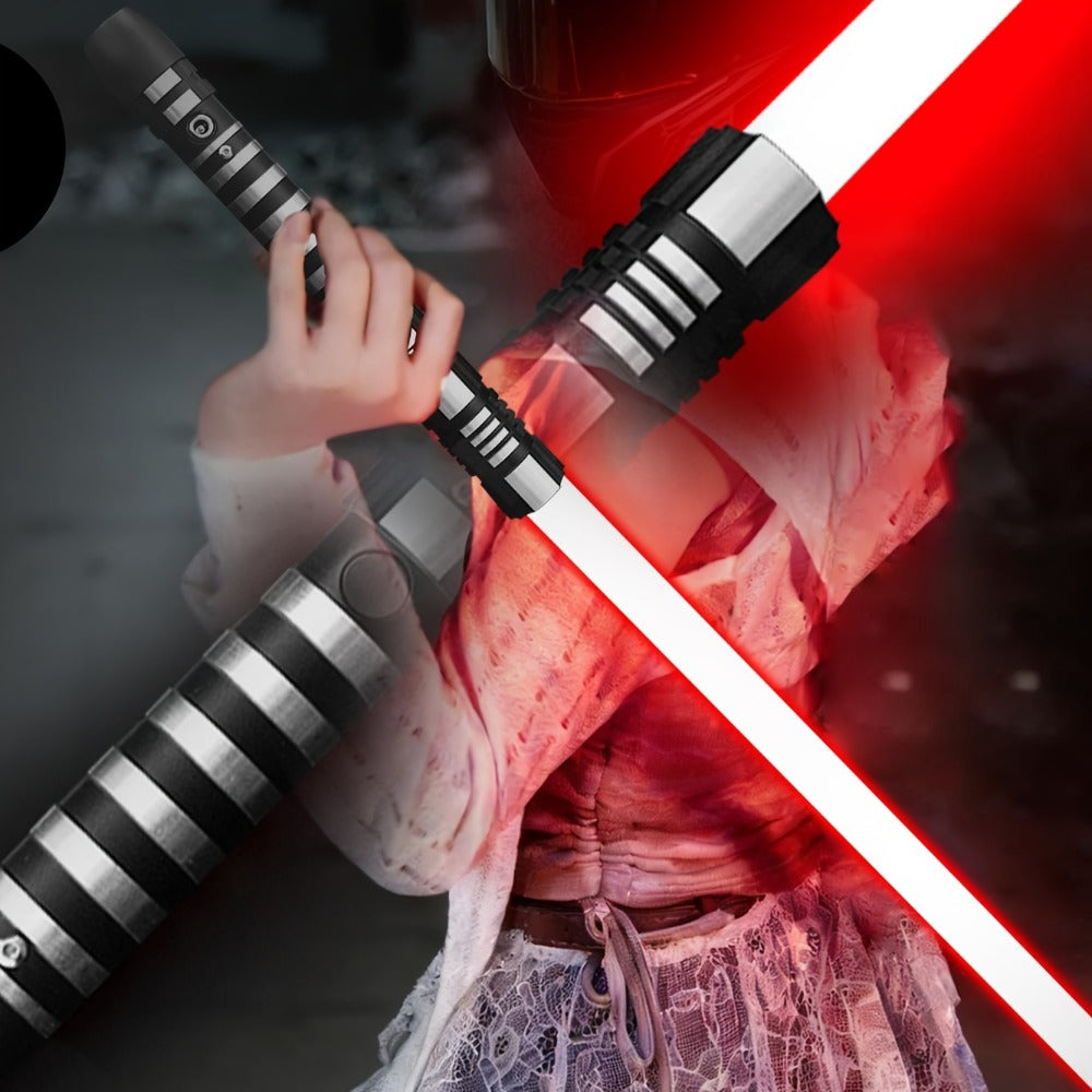 RGB Light-Up Saber Toy, Dark Phantom Style with 16 Colors and Sound Effects