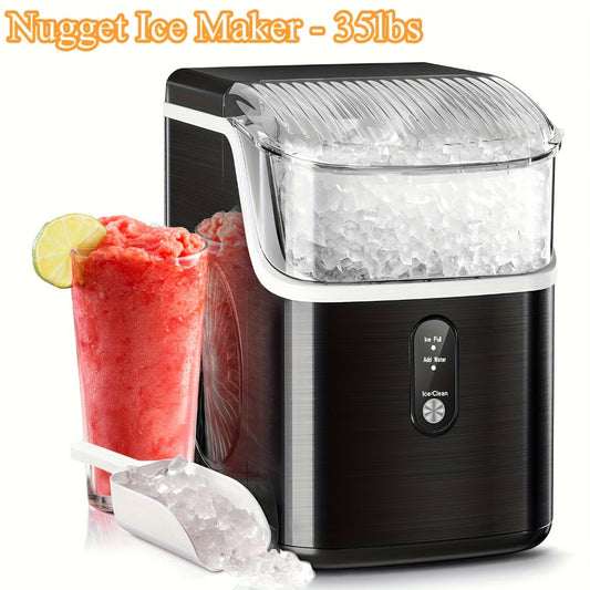 Countertop Ice Maker, 35 lb Nugget or 26 lb Bullet Models with Self-Cleaning