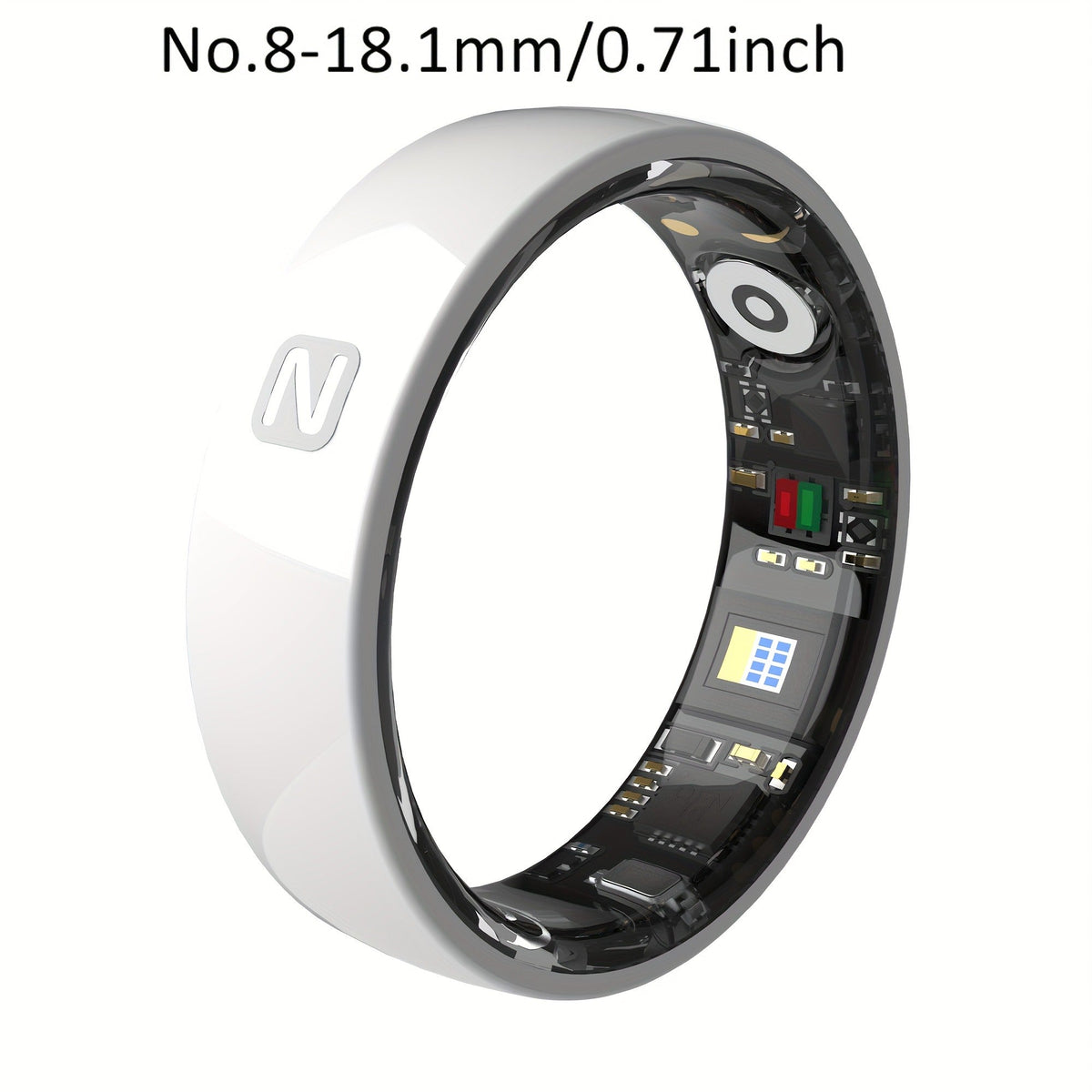 Fitness Tracker Smart Ring – IP68 Waterproof, Sleep & Step Monitor, Crystal Charging Case, Stainless Steel | Men & Women Sizes 7–13