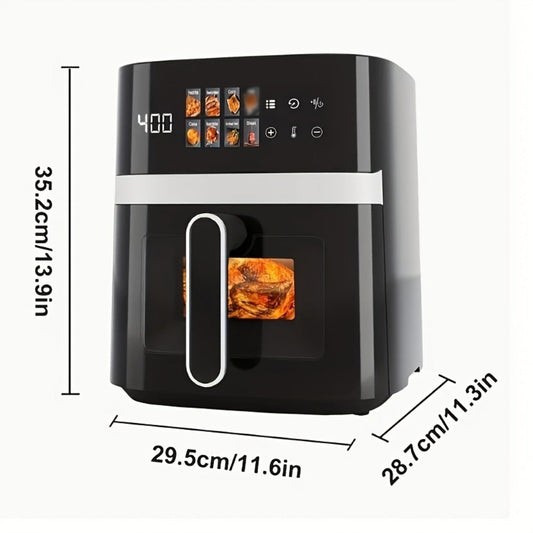Air Fryer, 6-Quart with 8 Presets, Viewing Window and Interior Light
