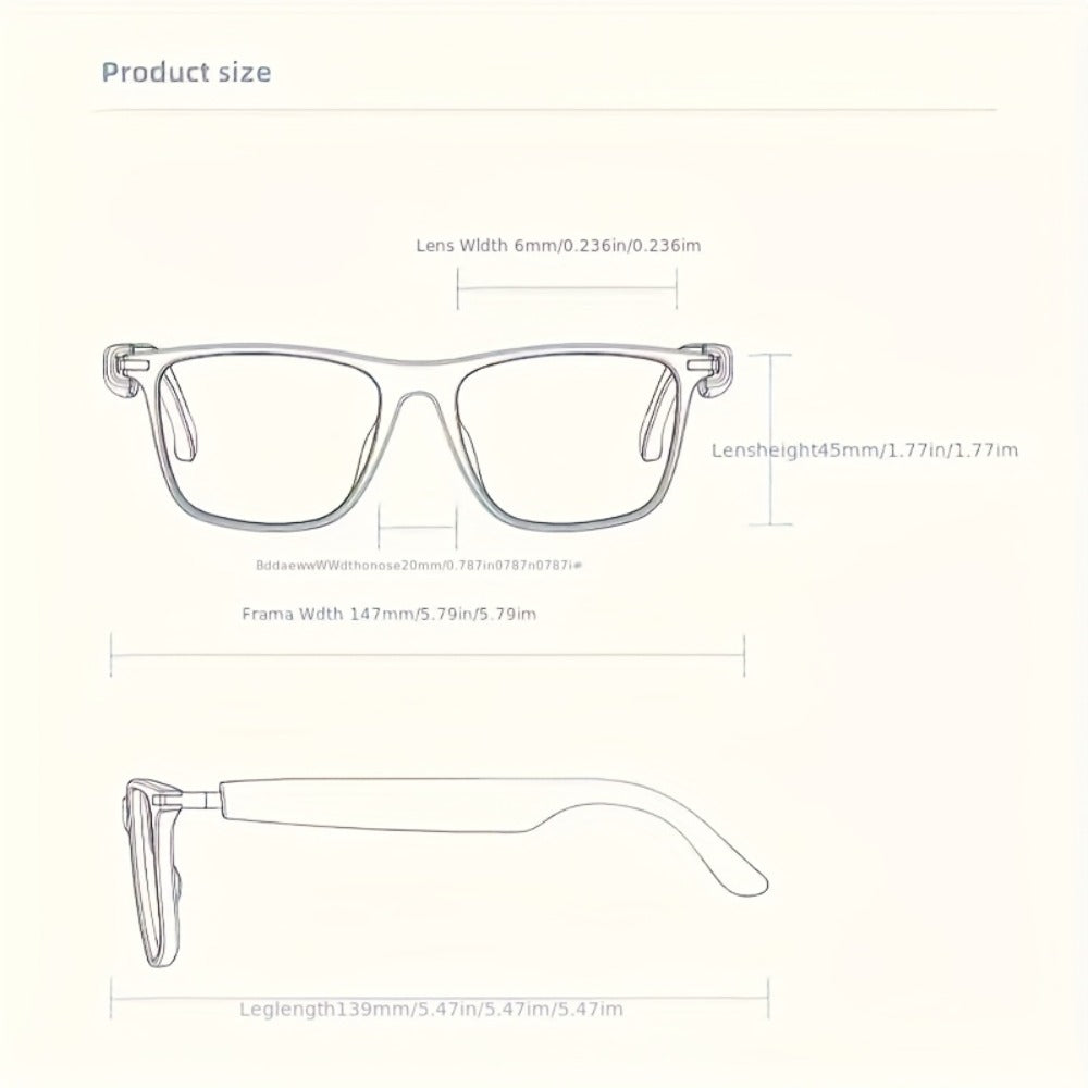 AI Smart Glasses with GPT Voice Assistant & Real-Time Translation 160+ Languages – Photochromic Lenses, Anti-Blue Light, Built-in Speaker & Mic, Unisex Wearable Tech Eyewear