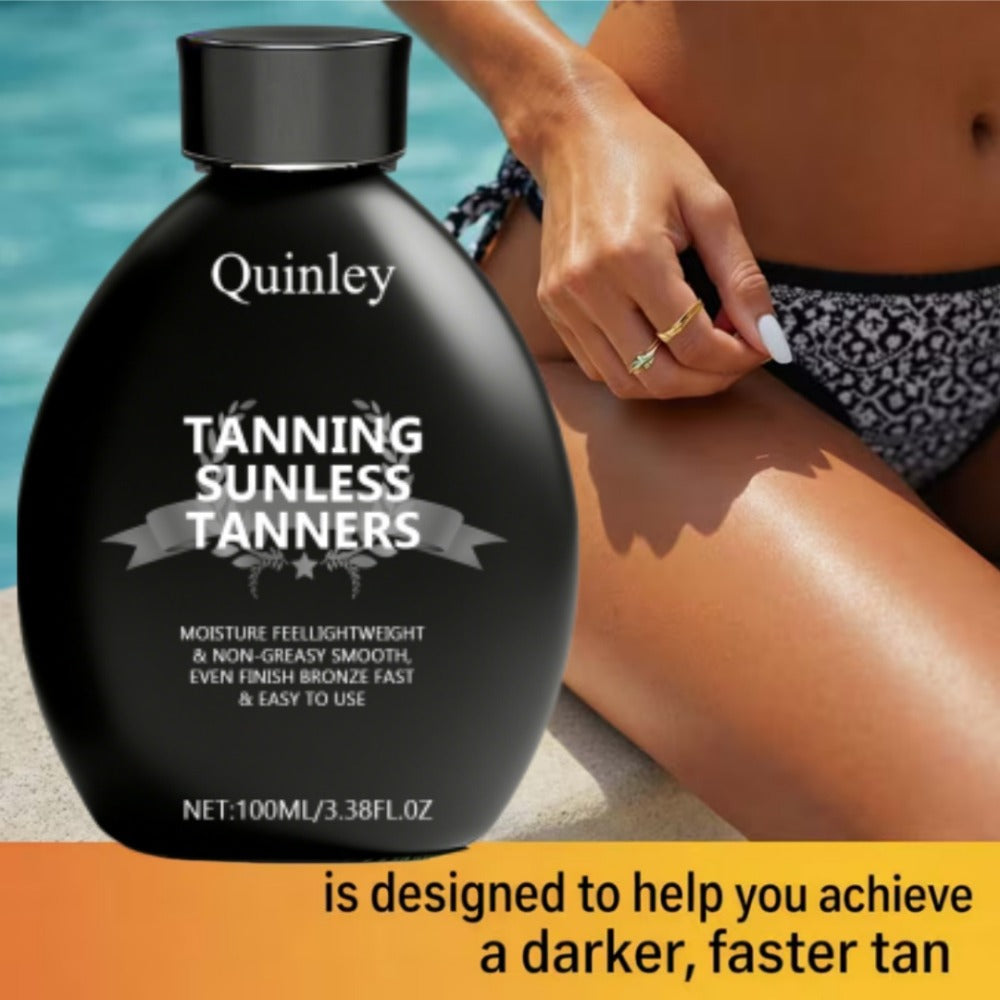 Sunless Self Tanner Lotion 3.38oz — Instant Deep Bronze Glow, Lightweight Non-Greasy Hydrating Self-Tanning Body Lotion, Streak-Free Natural Tan for Women, Beach-Ready Skin All Year Round