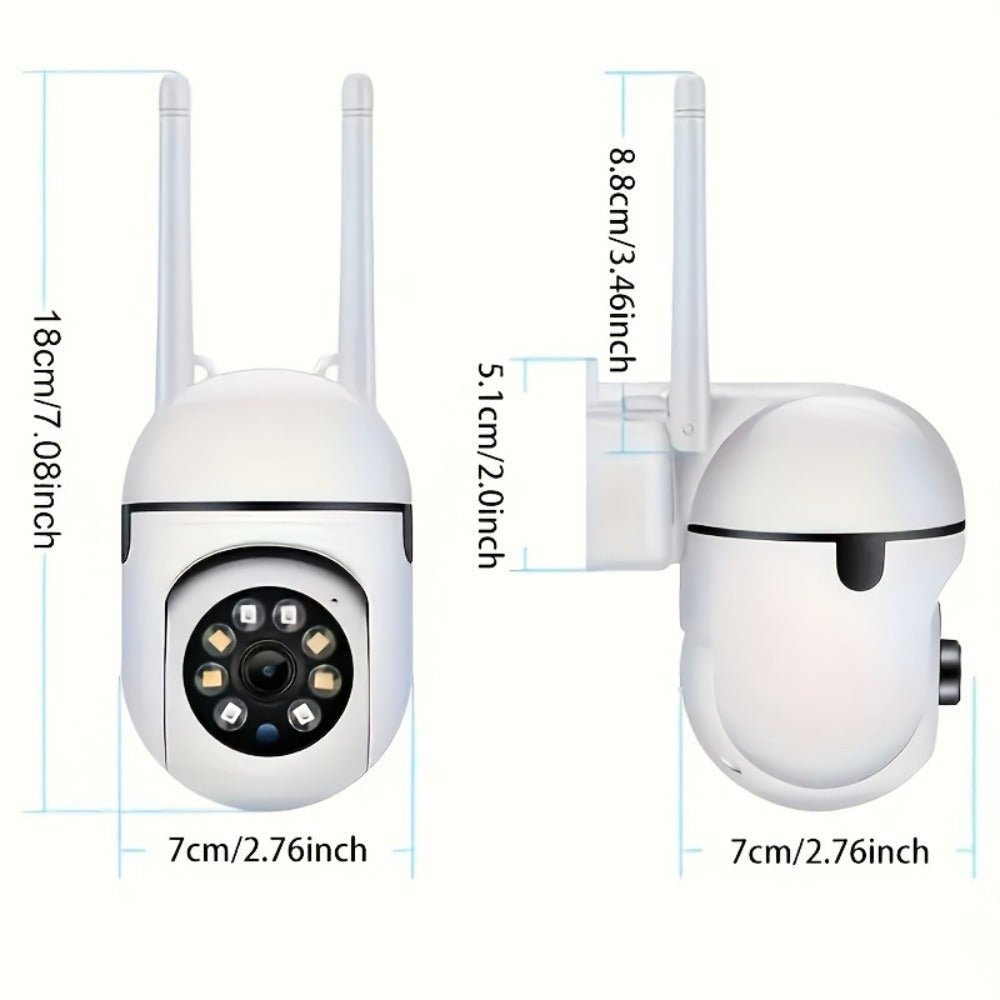 1080P WiFi Security Camera 4 Pack 5GHz - 360° Pan Tilt Zoom, Color Night Vision, Two-Way Audio, AI Motion Detection, Spotlight Alarm, IP54, Cloud & SD Card for Home Indoor Surveillance