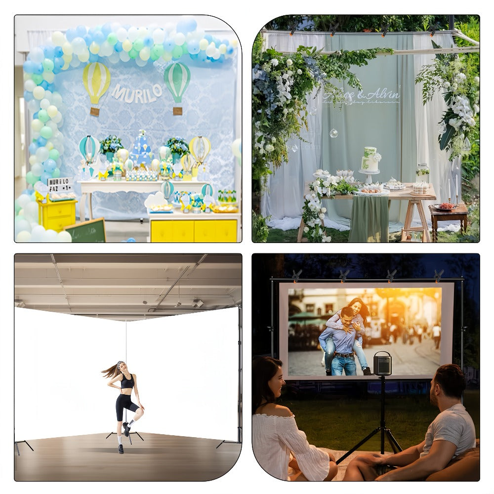 10x20ft Backdrop Stand Kit – BEIYANG Adjustable Iron Background Support System with Carrying Bag & Clamps for Photography Studio, Video, Birthday Parties & Trade Show Display