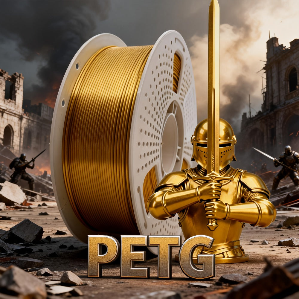 PETG Filament 1.75mm 1kg Vacuum Packed – High Toughness Smooth Printing 3D Printer Filament 2.2lb ±0.03mm | Waterproof Heat-Resistant PETG Spool for Hobbyists Beginners FDM Printers