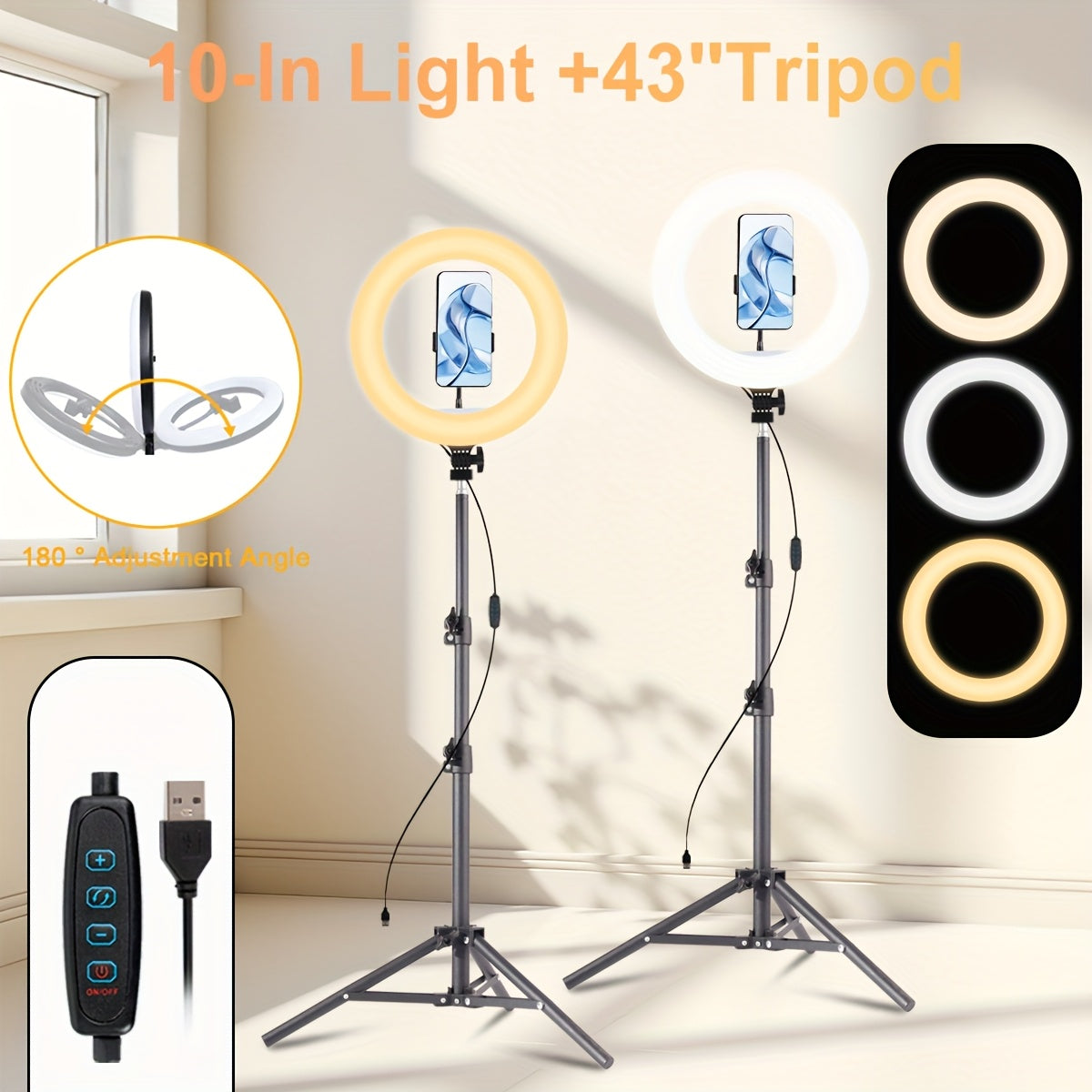 Ring Light 12 Inch Adjustable Brightness RGB with 63 Inch Floor Stand for Photo Selfie Video Recording Zoom Meetings Vlog Live Streaming TikTok YouTube Makeup