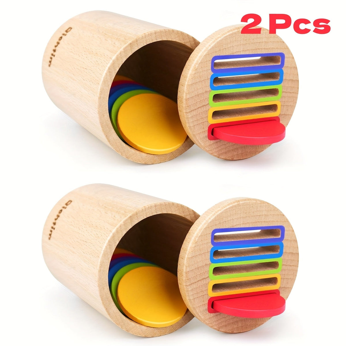 Wooden Color Sorting Coin Box Toy for Toddlers 1+ – Montessori Educational Sensory Learning Toy with 10 Colorful Blocks & Storage Bag, Fine Motor & Hand-Eye Coordination Toy, Christmas Gift for Boys & Girls