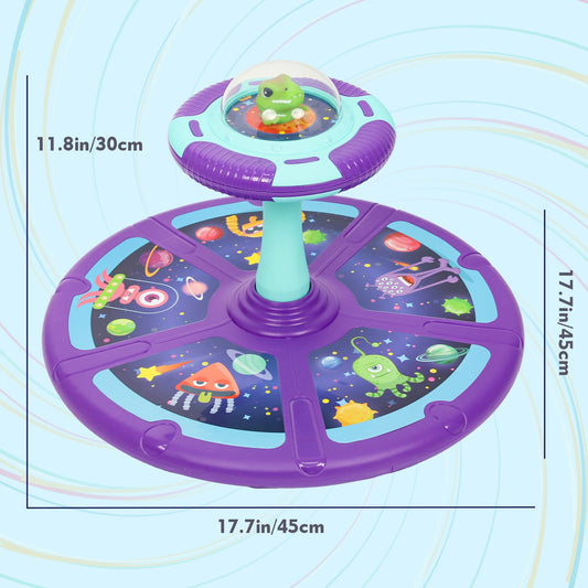 Dinosaur Sit and Spin Seat Toy with Music for Indoor Play