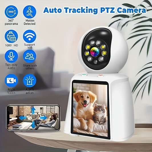 1080P WiFi Pet Camera with 3-Inch Screen, Video Calling & Two-Way Talk