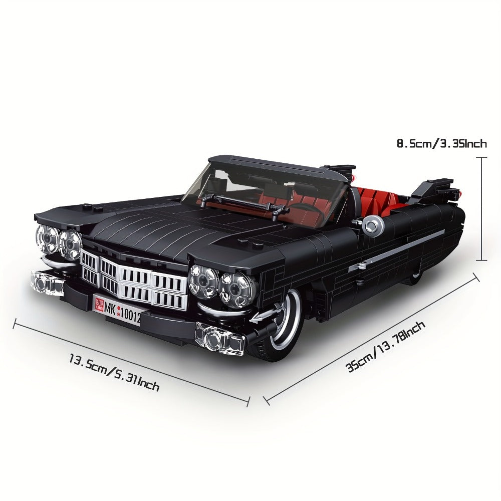 Mould King 10012 Black Sports Car Building Block Set, 1245 Pcs Static Display Model